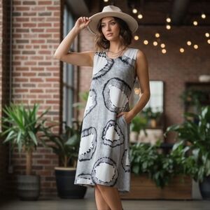 Norma Kamali Printed Slinky Midi Dress Size S
